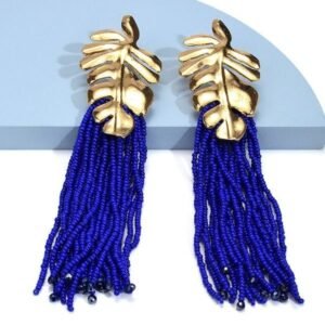 Aretes de de hoja largos