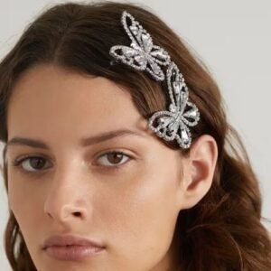 Pinza para cabello brillante mariposa