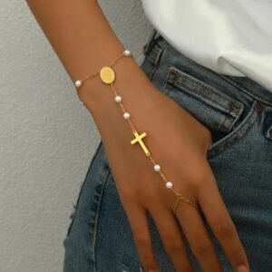 Brazalete-anillo de crucifijo